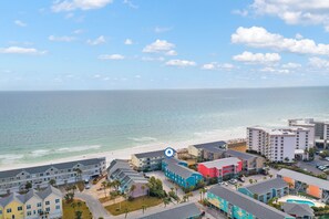 Patio view of the Gulf of Mexico and a few short steps to Pensacola Beach.