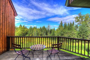 Enjoy a morning coffee or evening cocktail on the back deck