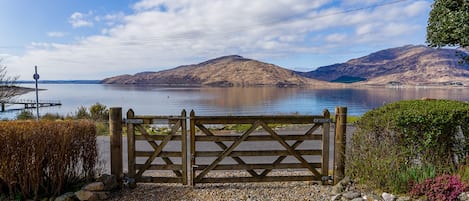 View over the front gate of The Lodge.