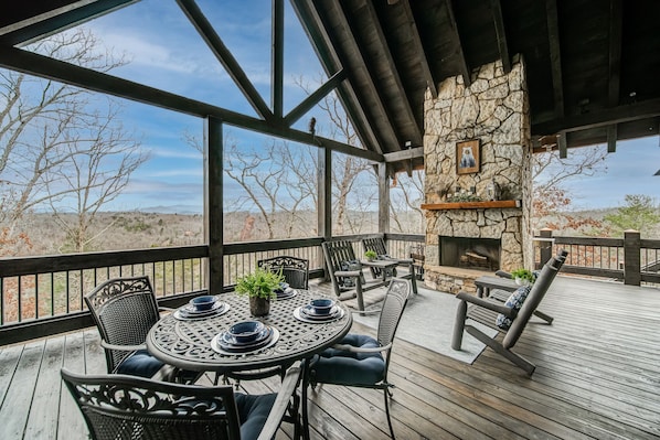 Layered Mountain Views From The Main Deck.
