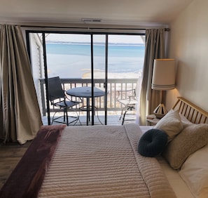 Enjoy breathtaking views as you relax on your king size bed. 