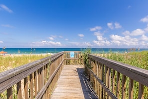 Uitzicht op strand/zee