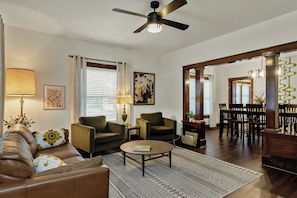 the main floor living room 