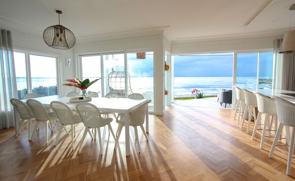 Kitchen and dining room view
