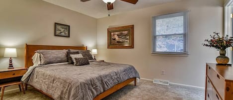 Master bedroom with very comfortable King size bed
