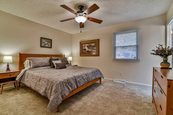 Master bedroom with very comfortable King size bed