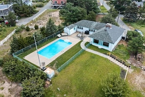 Arial view of home