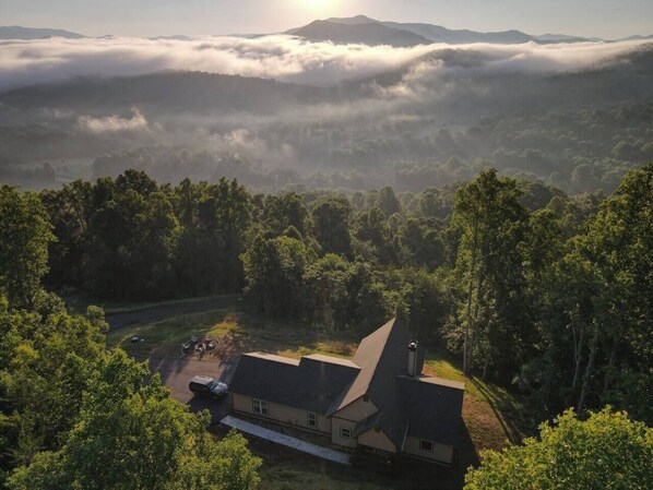 Property is on 7 1/2 private acres in Hiawassee, Georgia. Close to town with all paved roads. The views are spectacular!