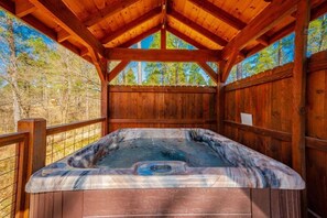 Your private hot tub is ready for the perfect escape
