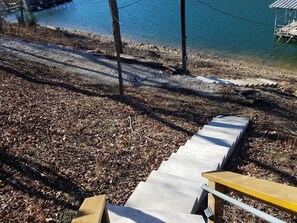 Stairs to the shoreline