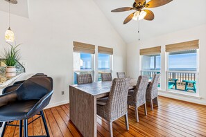 Dining table with views provides an excellent spot for any meal.