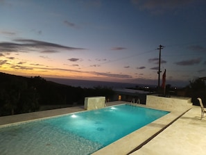 totally private, enjoy the night swimming.