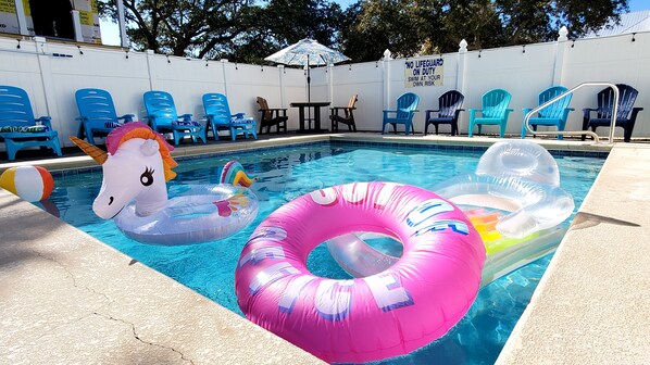 Enjoy your private pool with lounge chairs.  Fun for the whole family!