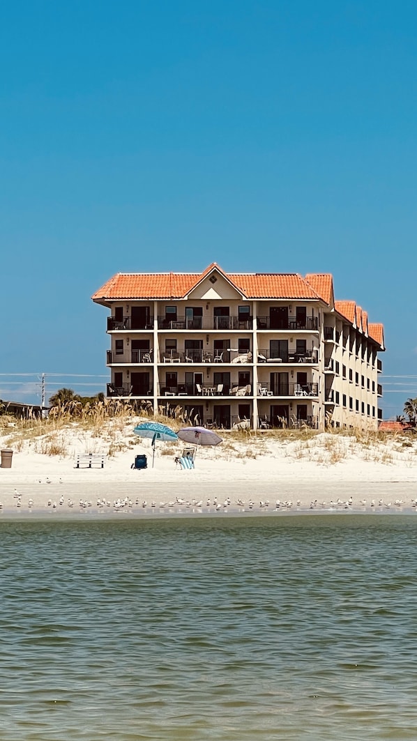 5th FLoor Gulf Front Unit , upper left corner of Property looking from the Gulf