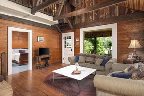 Sit back and relax on the comfy couch and loveseat