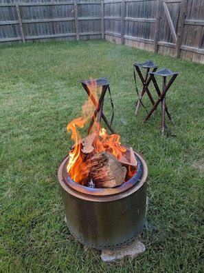 Solo Stove Bonfire smokeless fire pit available.