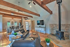 Living Room | Smart TV | Wood-Burning Stove