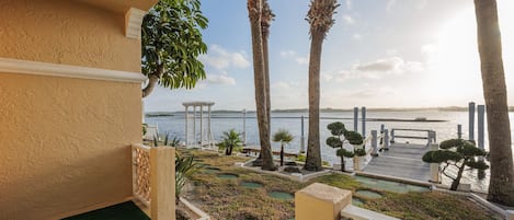 Daytona Beach Luxury Waterfront Retreat 102 | Patio View
