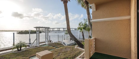 Daytona Beach Luxury Waterfront Retreat 103 | Patio Area