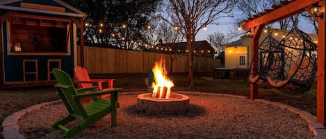 Sit around the dreamy fire pit and share the spookiest stories you know.