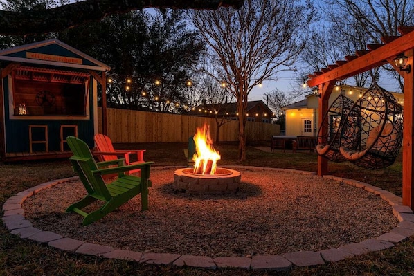 Sit around the dreamy fire pit and share the spookiest stories you know.