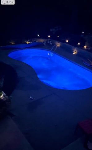 Tons of solar lights and pool lights for late night swims