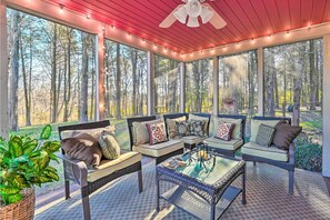 Screened Porch | 2-Story Cabin | Stairs Required for Loft Access