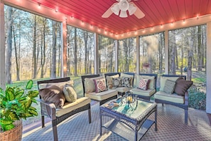 Screened Porch | 2-Story Cabin | Stairs Required for Loft Access