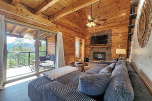 Above the Clouds' cozy living area