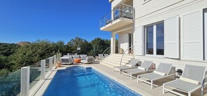 Facade and pool area