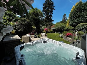 6 seater hot tub available October to May