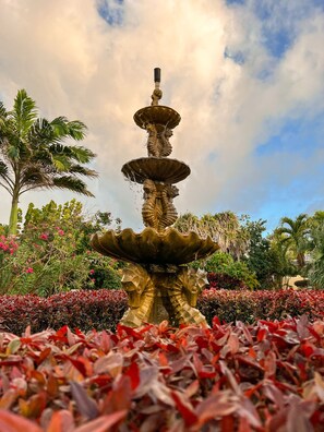 Seahorse fountain at entrance