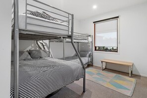 Bedroom 3.
2 bunks - one with 2 single beds and one with 1 single and a double.