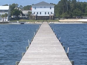   View of the back waterfront from the private pier