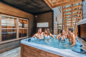 Enjoy our state-of-the-art brand new 6 person hot tub!