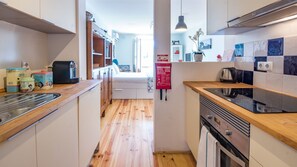 View of the kitchenette with the amenities necessary for your stay #airbnb #lisbon #pt #portugal #kitchenette