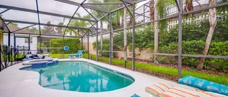 Pool Area Covered with Mosquitoes Screen