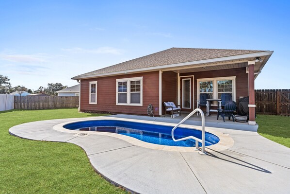 Brand new pool for 2024! Take a dip after a day at the beach or have a pool day.