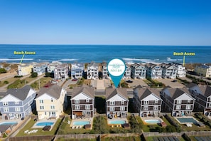 NH184: Phelps Brothers | Rear Aerial View & Beach Access