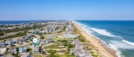 SS08:Newwinds Hideaway | Aerial View - Beach Access & Village Beach Club