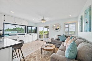 Cozy corners and stylish details make this living room a haven of comfort