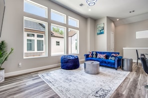 Upscale open space living room