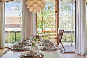 Dining area with access to the terrace