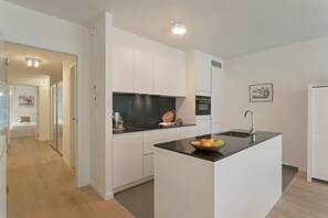 Modern open plan kitchen (fully equipped)