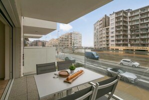 Large terrace with outdoor furniture