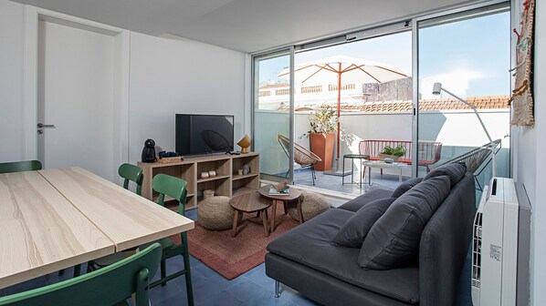 Bright and modern living area #lisbon #airbnb #relax