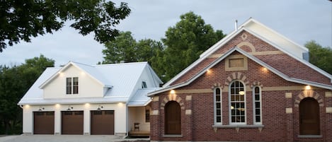 You will stay above the garage, we live in the schoolhouse.