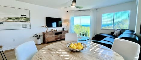 View of Atlantic Ocean from dining table