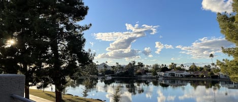 View from the balcony!  Scottsdale bike path directly outside.