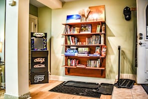 Cards, games, and books.